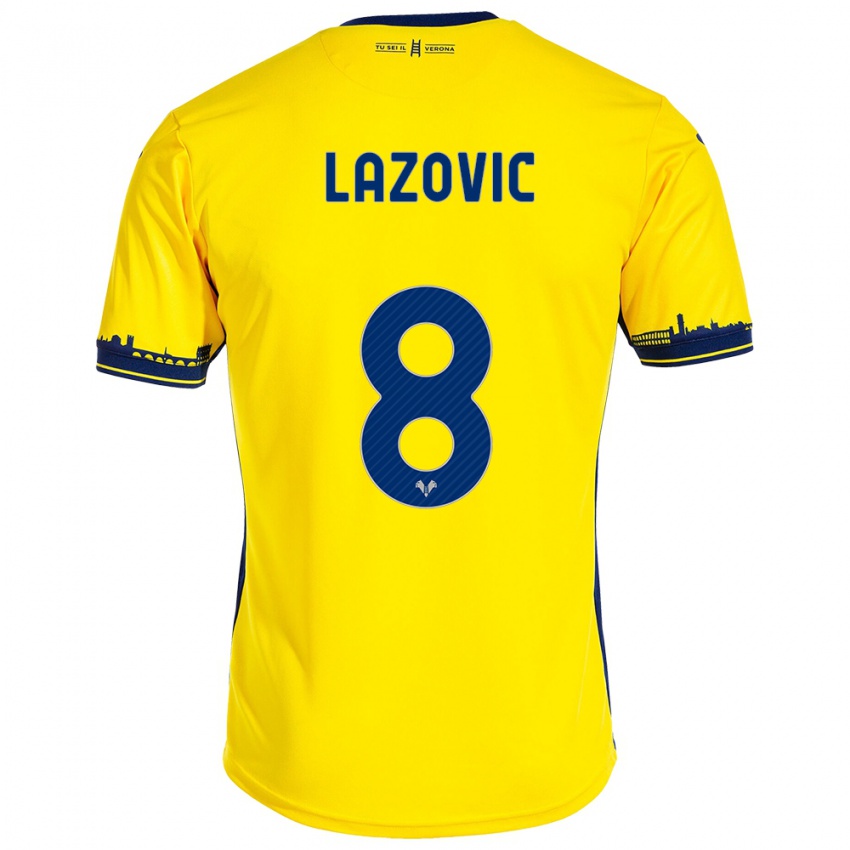 Criança Camisola Darko Lazović #8 Amarelo Alternativa 2023/24 Camisa