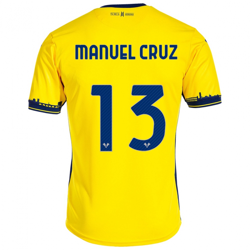 Criança Camisola Juan Manuel Cruz #13 Amarelo Alternativa 2023/24 Camisa