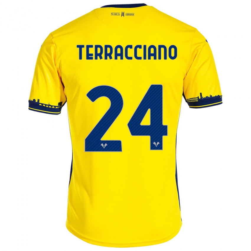 Criança Camisola Filippo Terracciano #24 Amarelo Alternativa 2023/24 Camisa