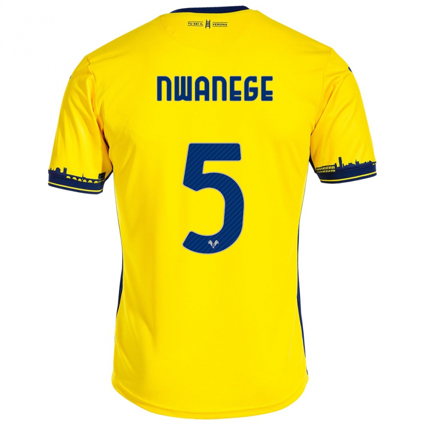 Criança Camisola Karlson Nwanege #5 Amarelo Alternativa 2023/24 Camisa