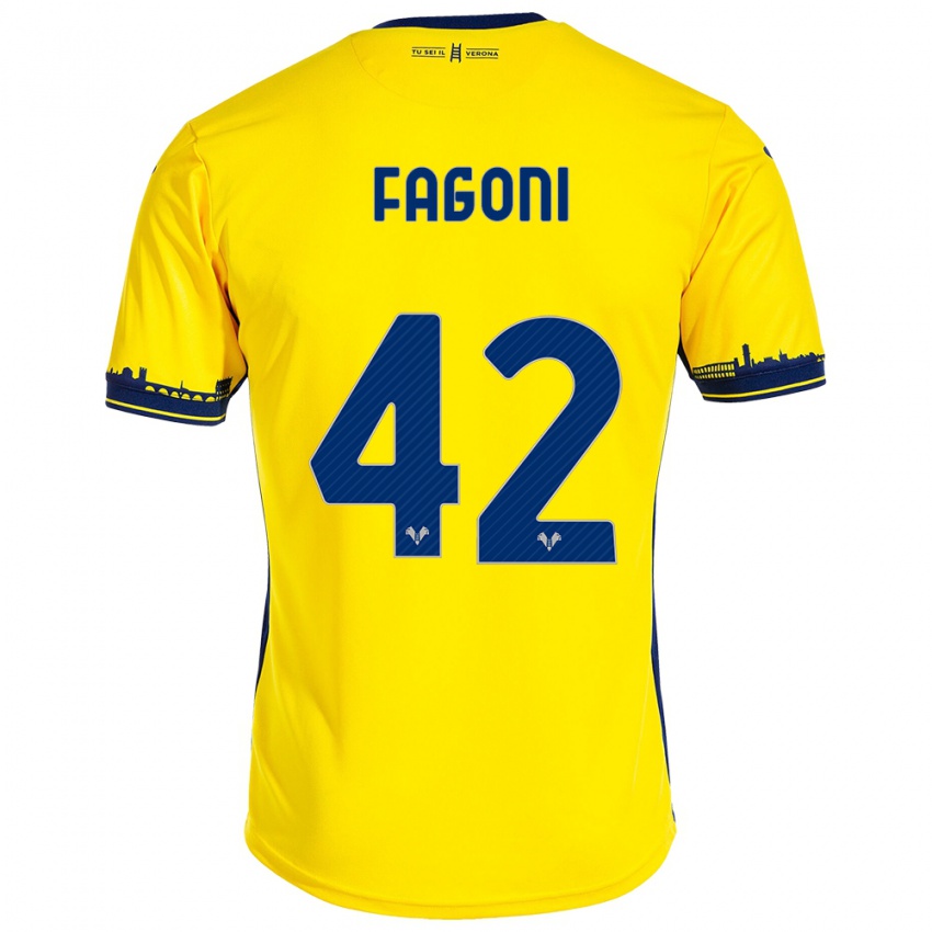 Criança Camisola Marco Fagoni #42 Amarelo Alternativa 2023/24 Camisa