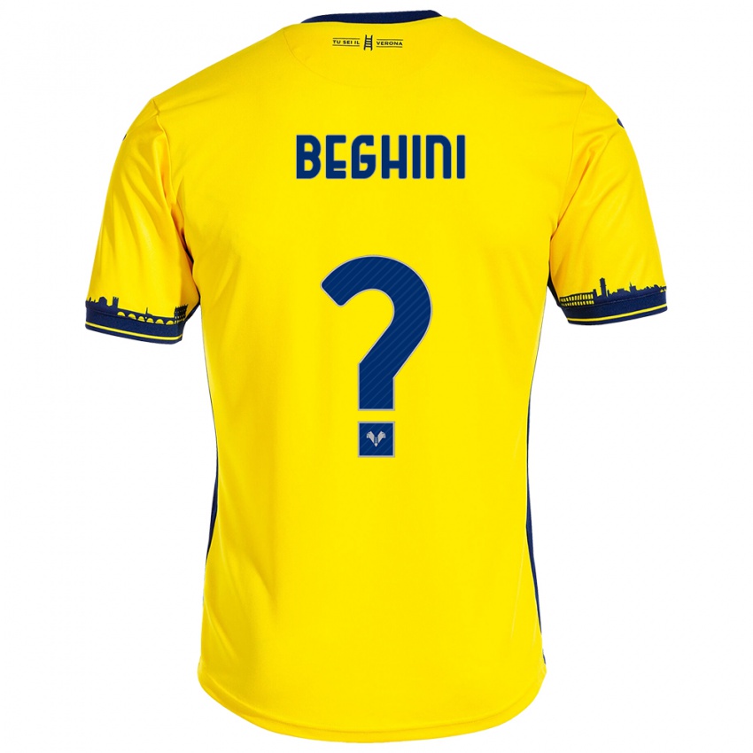 Criança Camisola Alessandro Beghini #0 Amarelo Alternativa 2023/24 Camisa