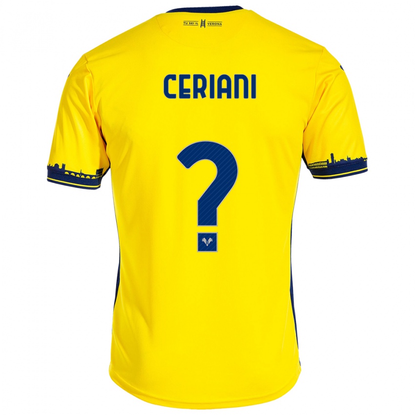 Criança Camisola Filippo Ceriani #0 Amarelo Alternativa 2023/24 Camisa