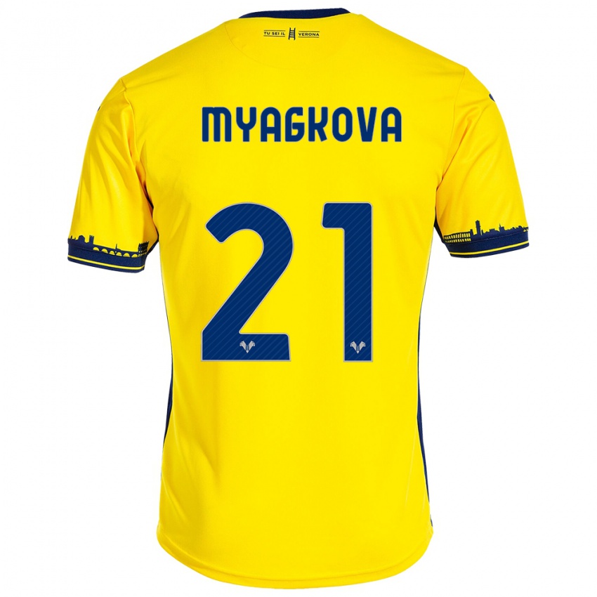 Criança Camisola Alina Myagkova #21 Amarelo Alternativa 2023/24 Camisa