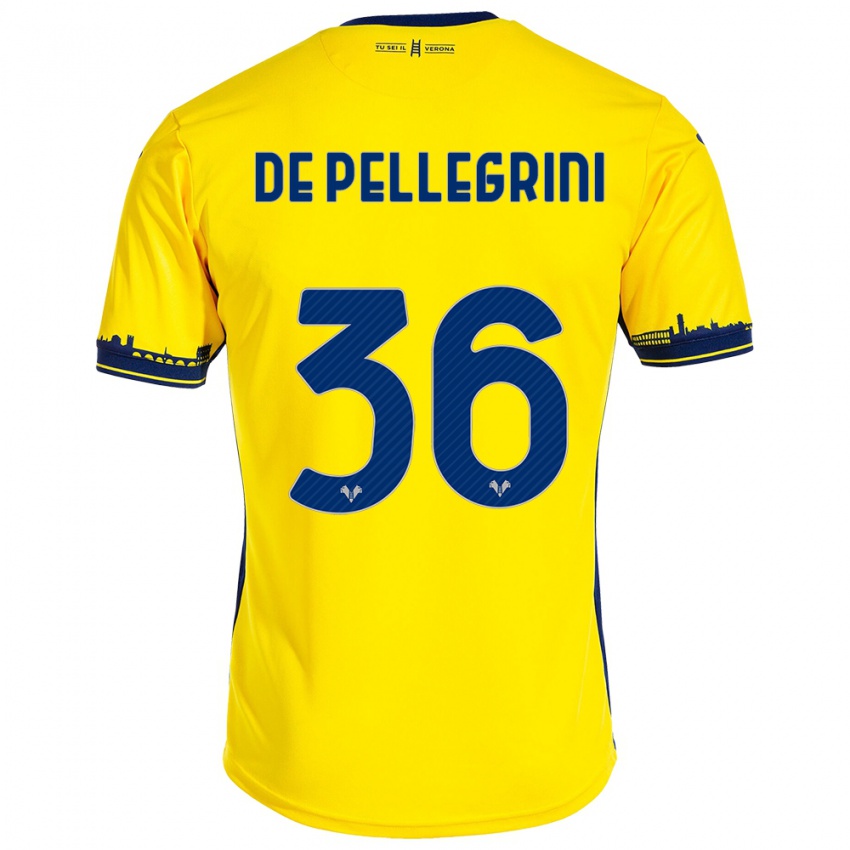 Criança Camisola Erika De Pellegrini #36 Amarelo Alternativa 2023/24 Camisa