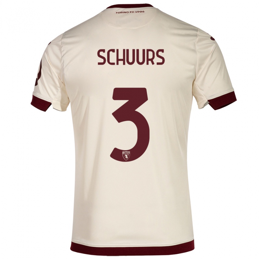 Criança Camisola Perr Schuurs #3 Champanhe Alternativa 2023/24 Camisa