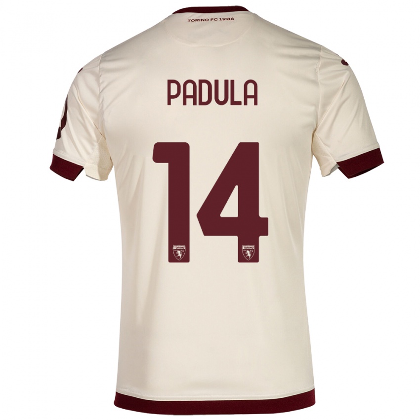 Criança Camisola Cristian Padula #14 Champanhe Alternativa 2023/24 Camisa