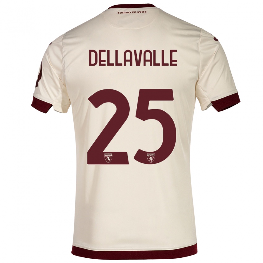 Criança Camisola Alessandro Dellavalle #25 Champanhe Alternativa 2023/24 Camisa