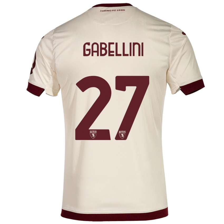 Criança Camisola Tommaso Gabellini #27 Champanhe Alternativa 2023/24 Camisa