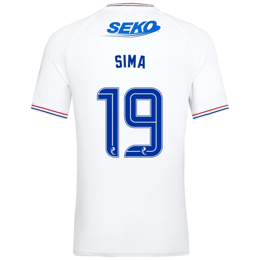 Criança Camisola Abdallah Sima #19 Branco Alternativa 2023/24 Camisa