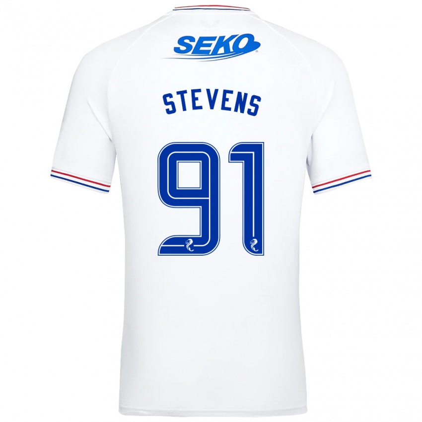 Criança Camisola Archie Stevens #91 Branco Alternativa 2023/24 Camisa