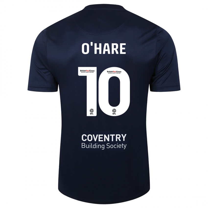 Criança Camisola Callum O'hare #10 Marinha Vermelha Alternativa 2023/24 Camisa