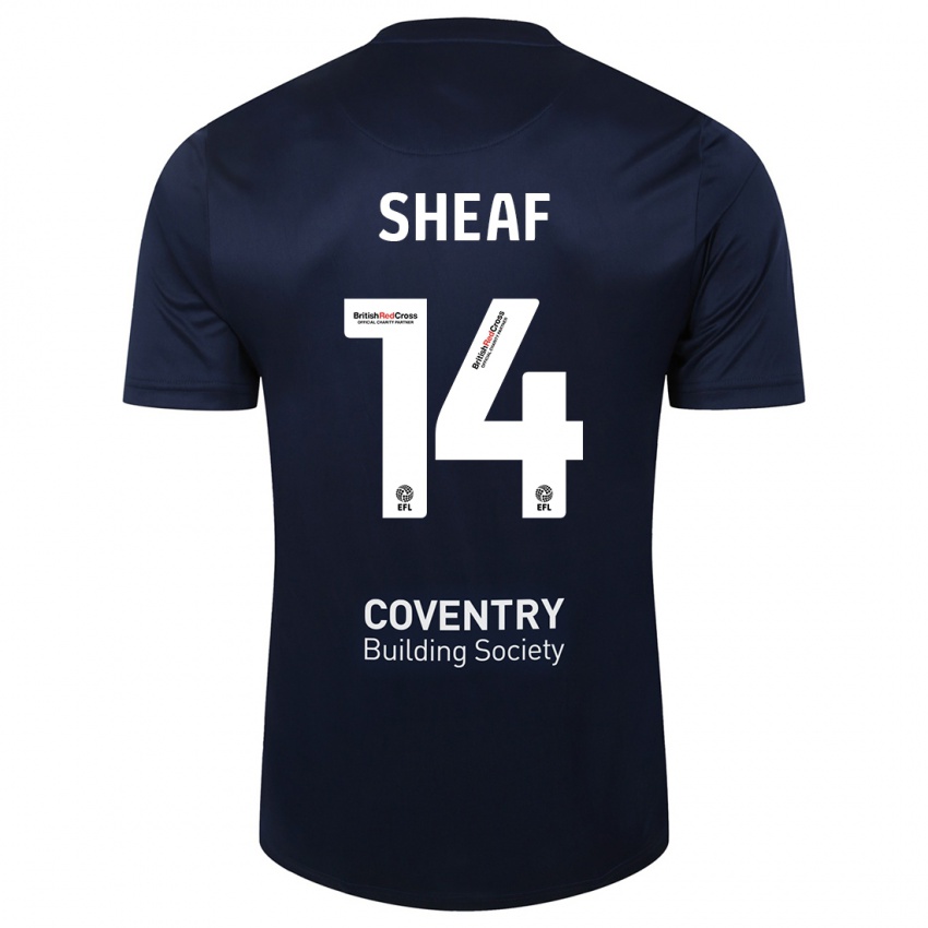 Criança Camisola Ben Sheaf #14 Marinha Vermelha Alternativa 2023/24 Camisa