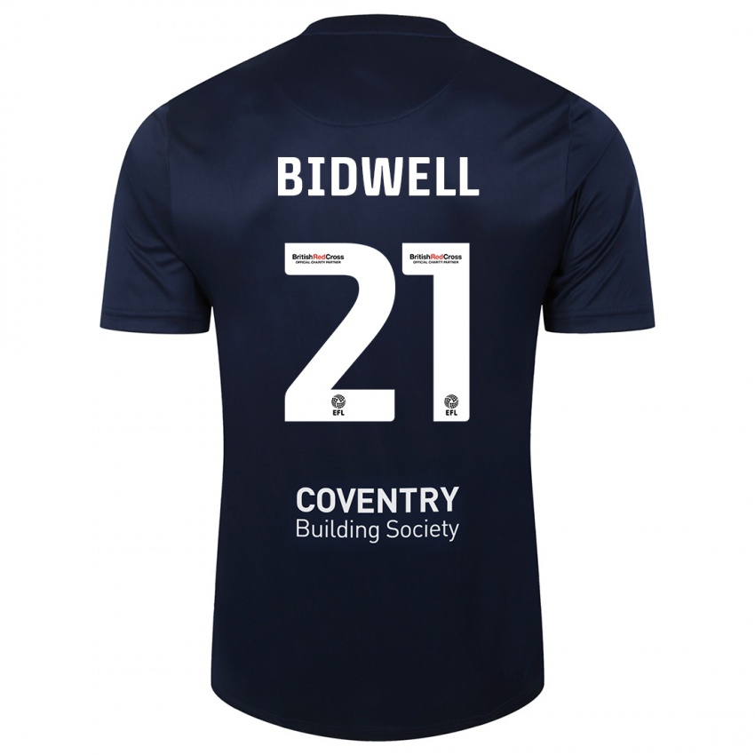 Criança Camisola Jake Bidwell #21 Marinha Vermelha Alternativa 2023/24 Camisa