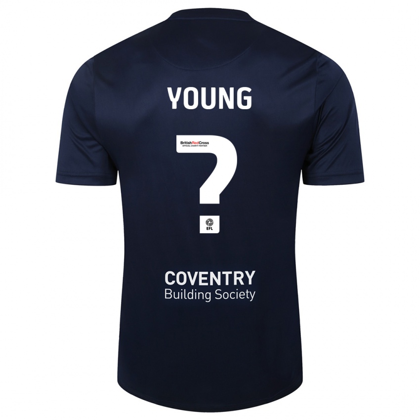 Criança Camisola Shay Young #0 Marinha Vermelha Alternativa 2023/24 Camisa