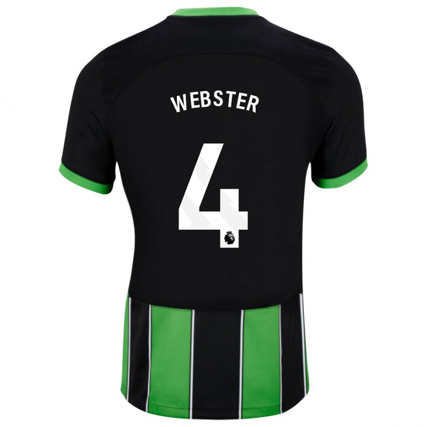 Criança Camisola Adam Webster #4 Preto Verde Alternativa 2023/24 Camisa