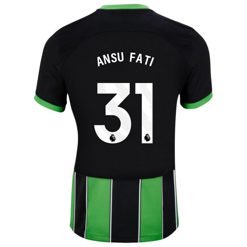 Criança Camisola Ansu Fati #31 Preto Verde Alternativa 2023/24 Camisa