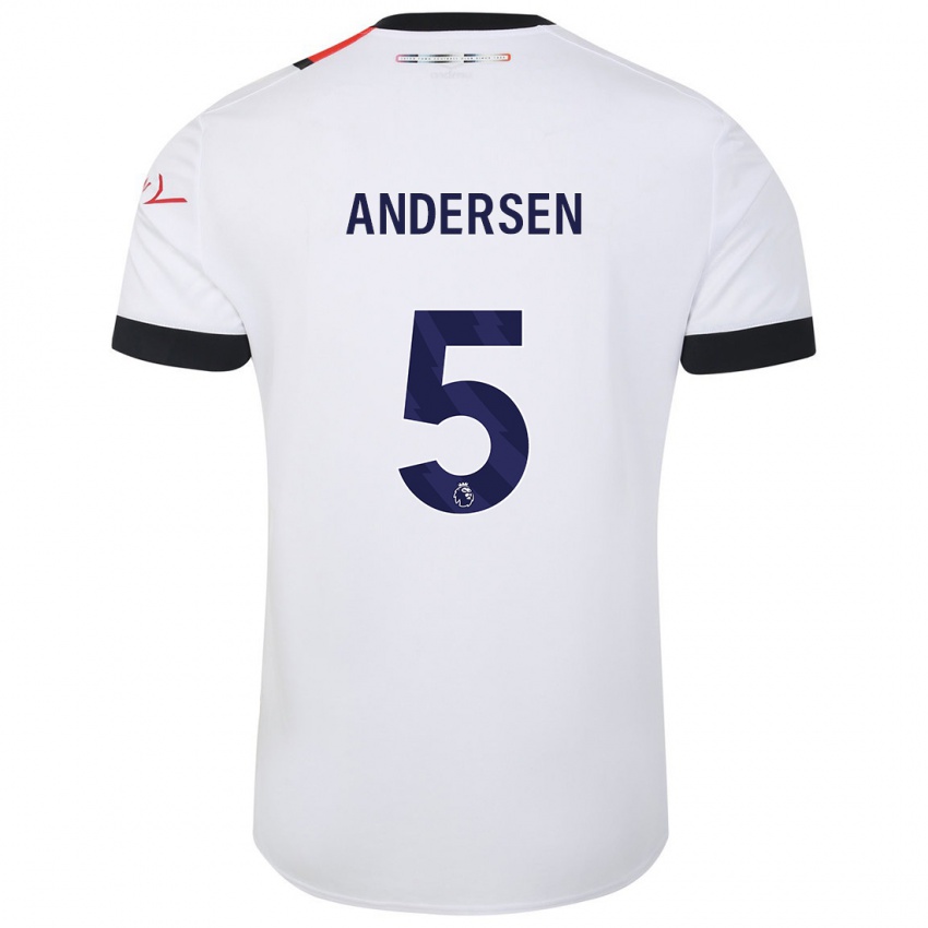 Criança Camisola Mads Andersen #5 Branco Alternativa 2023/24 Camisa