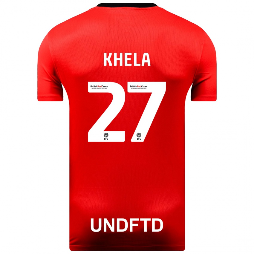 Criança Camisola Brandon Khela #27 Vermelho Alternativa 2023/24 Camisa