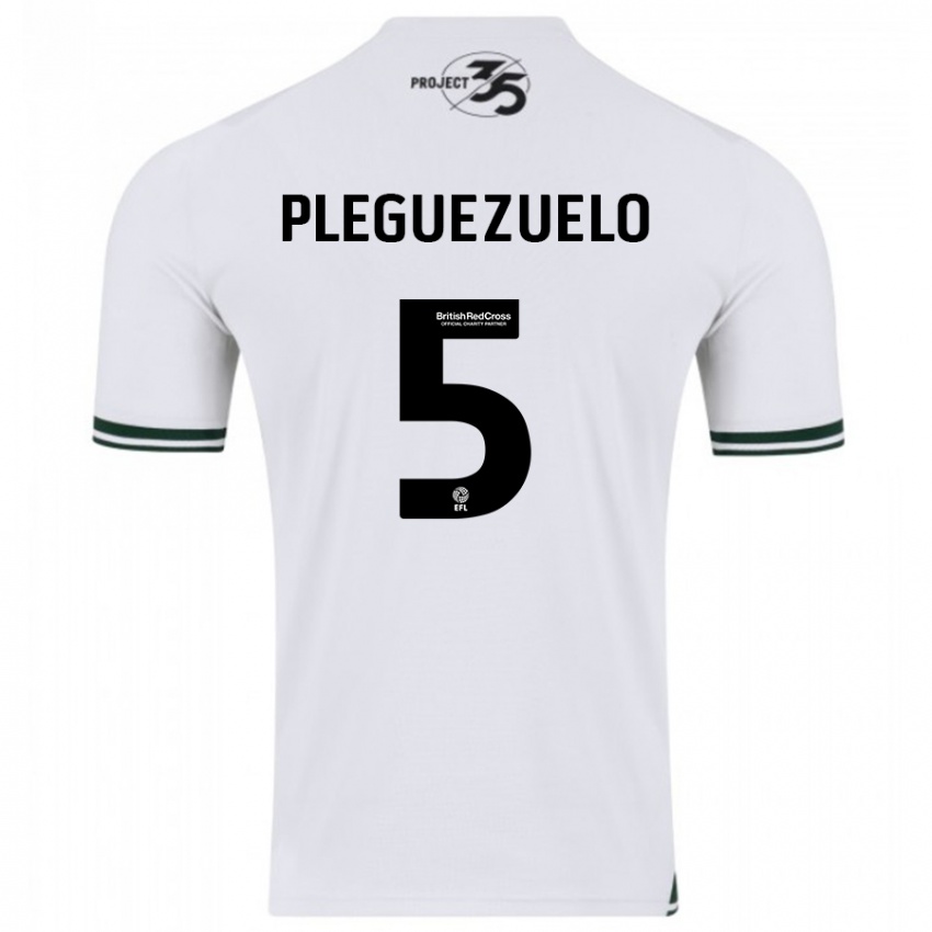 Criança Camisola Julio Pleguezuelo #5 Branco Alternativa 2023/24 Camisa