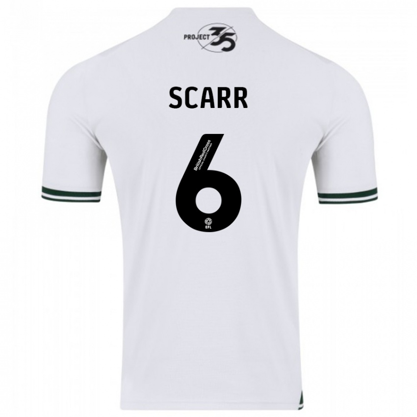 Criança Camisola Dan Scarr #6 Branco Alternativa 2023/24 Camisa