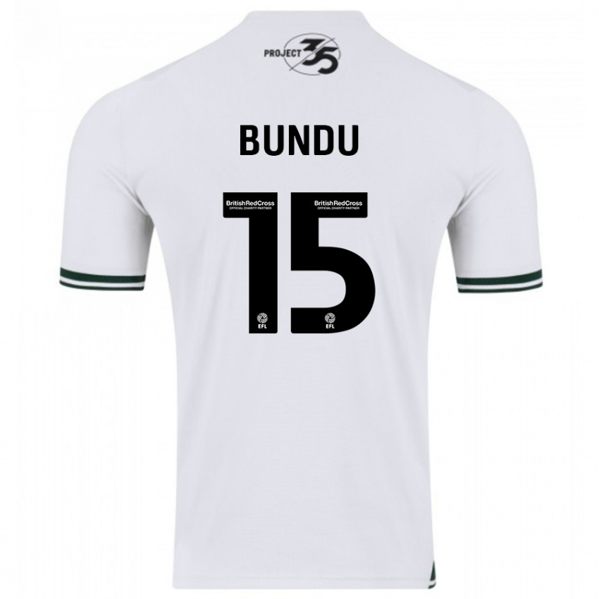 Criança Camisola Mustapha Bundu #15 Branco Alternativa 2023/24 Camisa