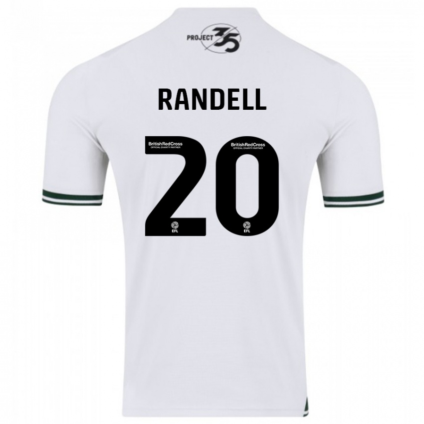 Criança Camisola Adam Randell #20 Branco Alternativa 2023/24 Camisa