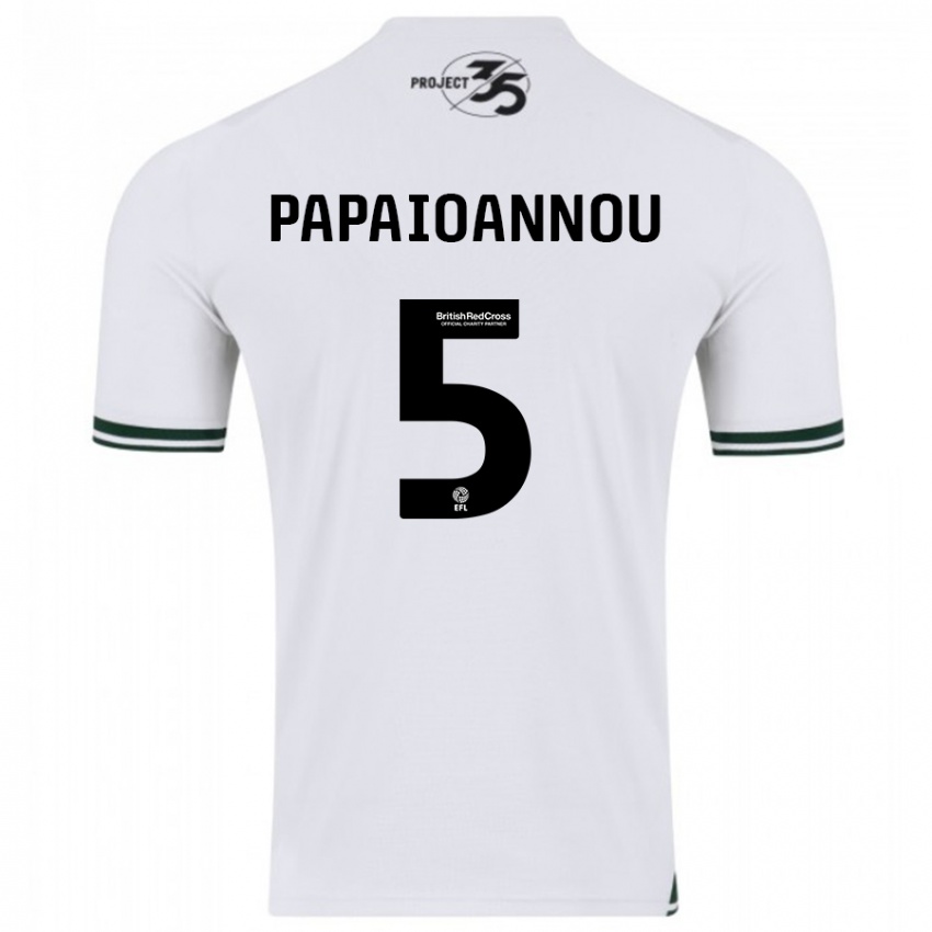 Criança Camisola Panagiota Papaioannou #5 Branco Alternativa 2023/24 Camisa