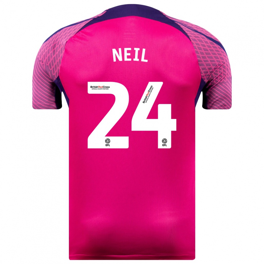 Criança Camisola Dan Neil #24 Roxo Alternativa 2023/24 Camisa