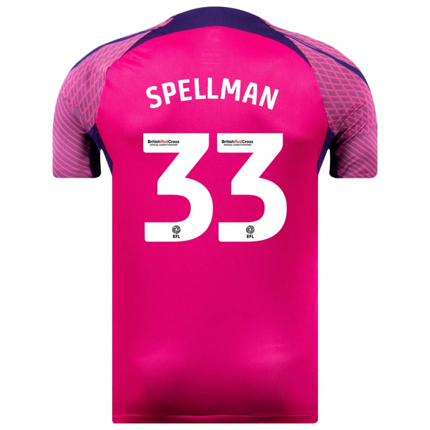 Criança Camisola Michael Spellman #33 Roxo Alternativa 2023/24 Camisa