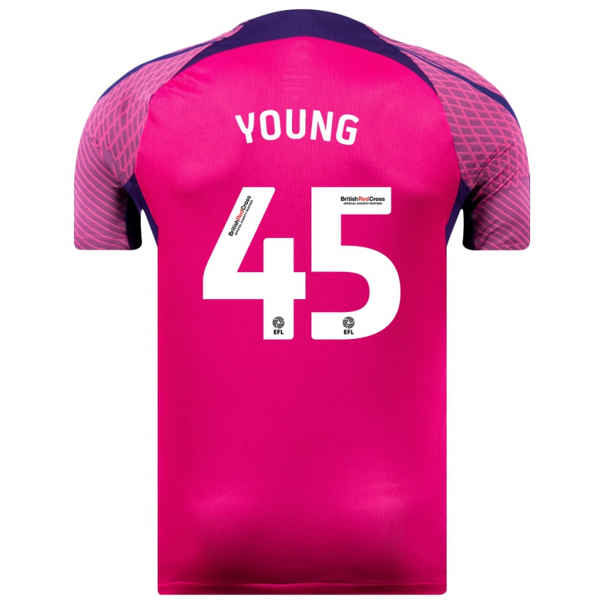 Criança Camisola Matthew Young #45 Roxo Alternativa 2023/24 Camisa