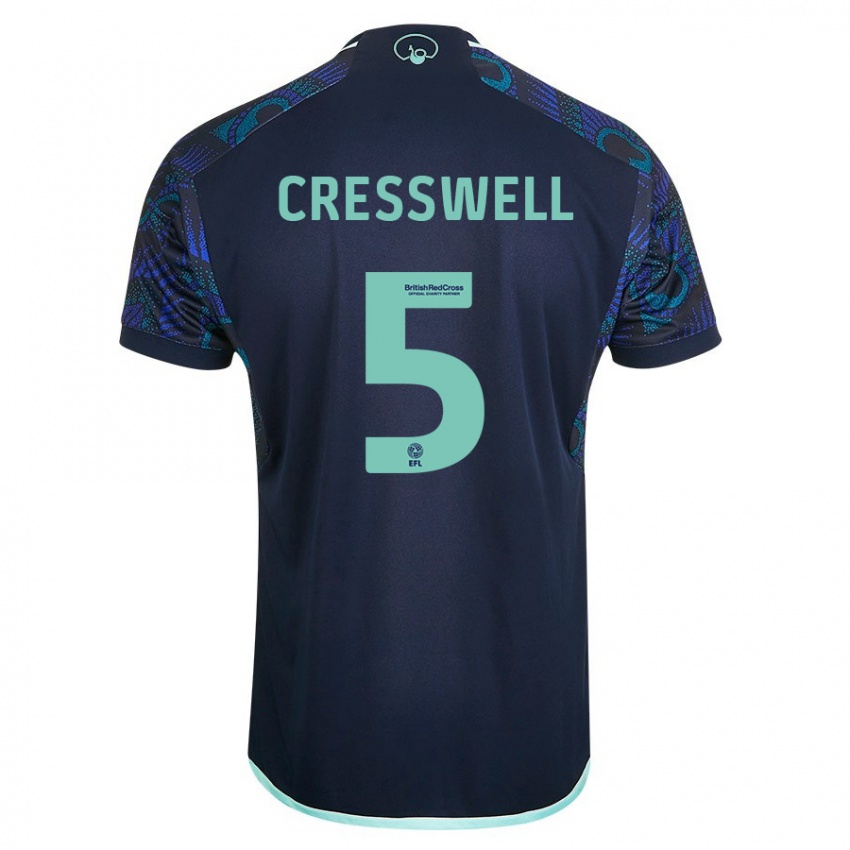 Criança Camisola Charlie Cresswell #5 Azul Alternativa 2023/24 Camisa