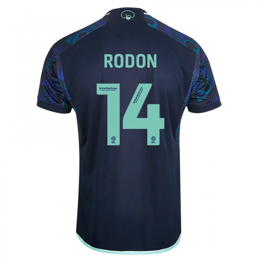 Criança Camisola Joe Rodon #14 Azul Alternativa 2023/24 Camisa