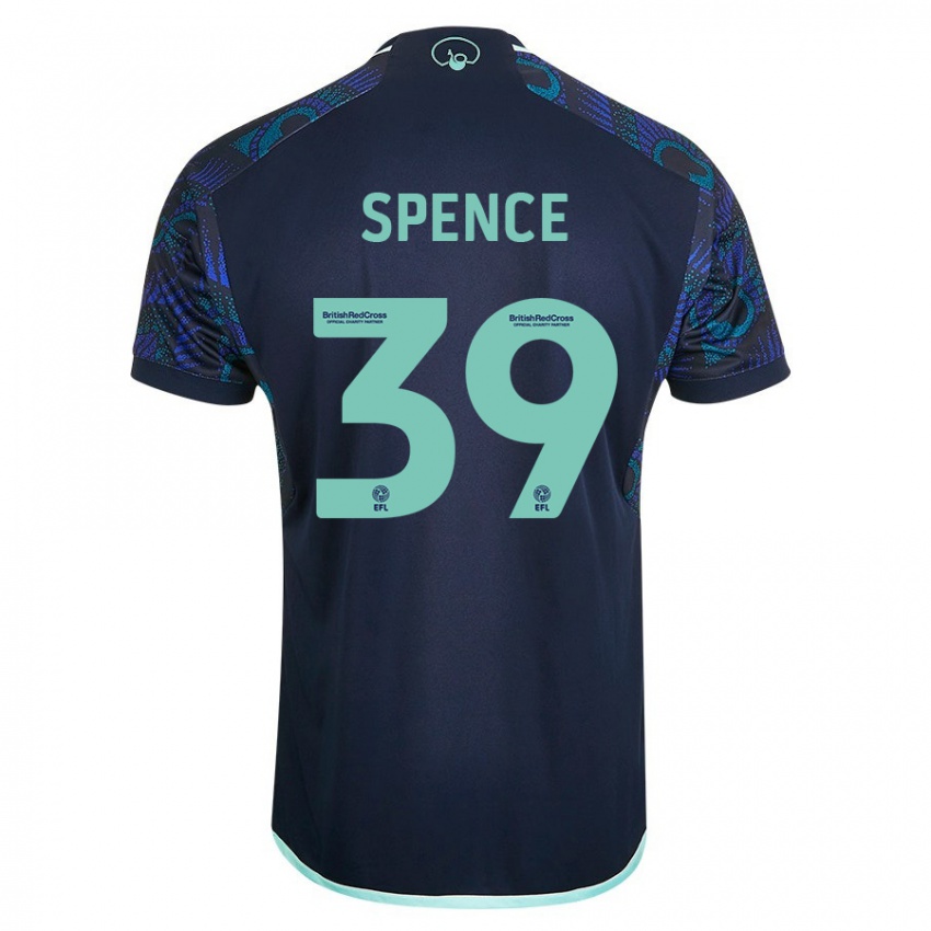 Criança Camisola Djed Spence #39 Azul Alternativa 2023/24 Camisa