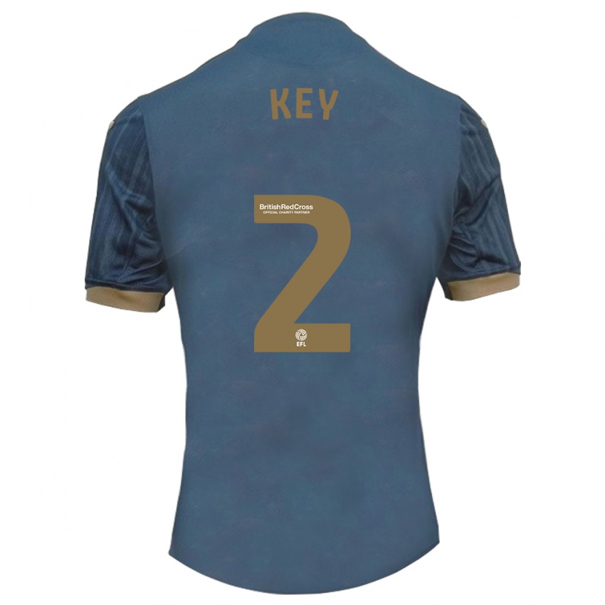 Criança Camisola Josh Key #2 Azul-Petróleo Escuro Alternativa 2023/24 Camisa