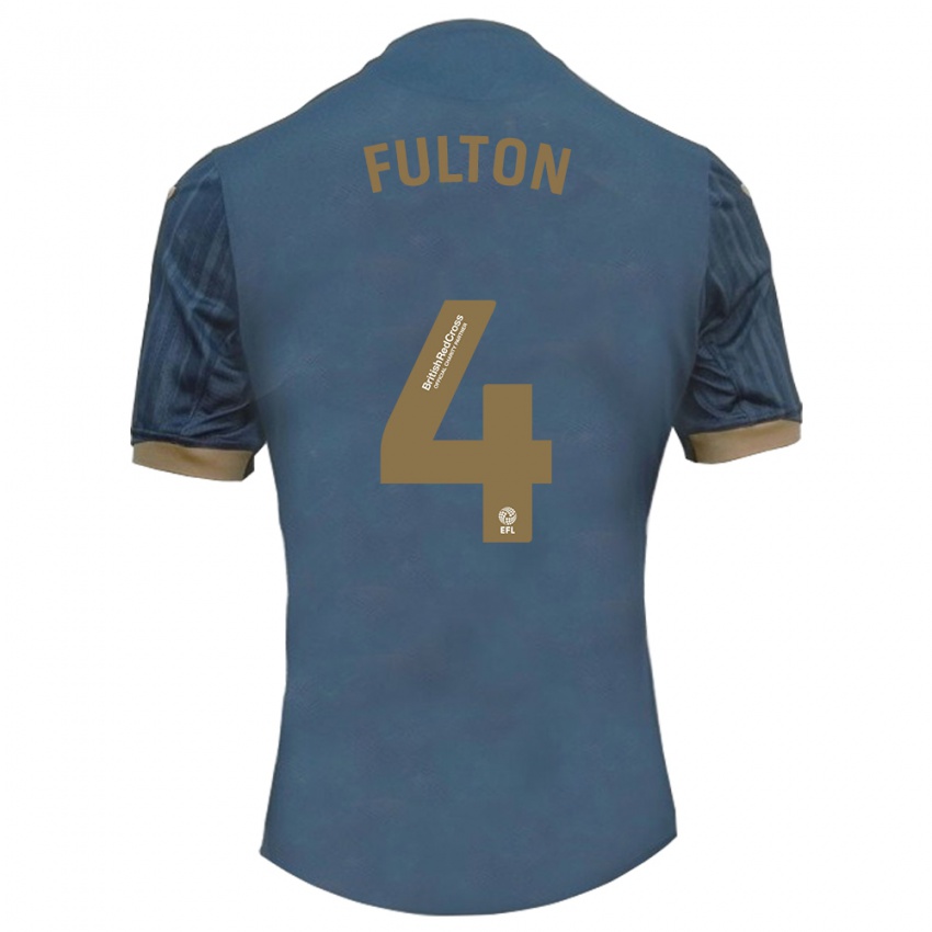 Criança Camisola Jay Fulton #4 Azul-Petróleo Escuro Alternativa 2023/24 Camisa