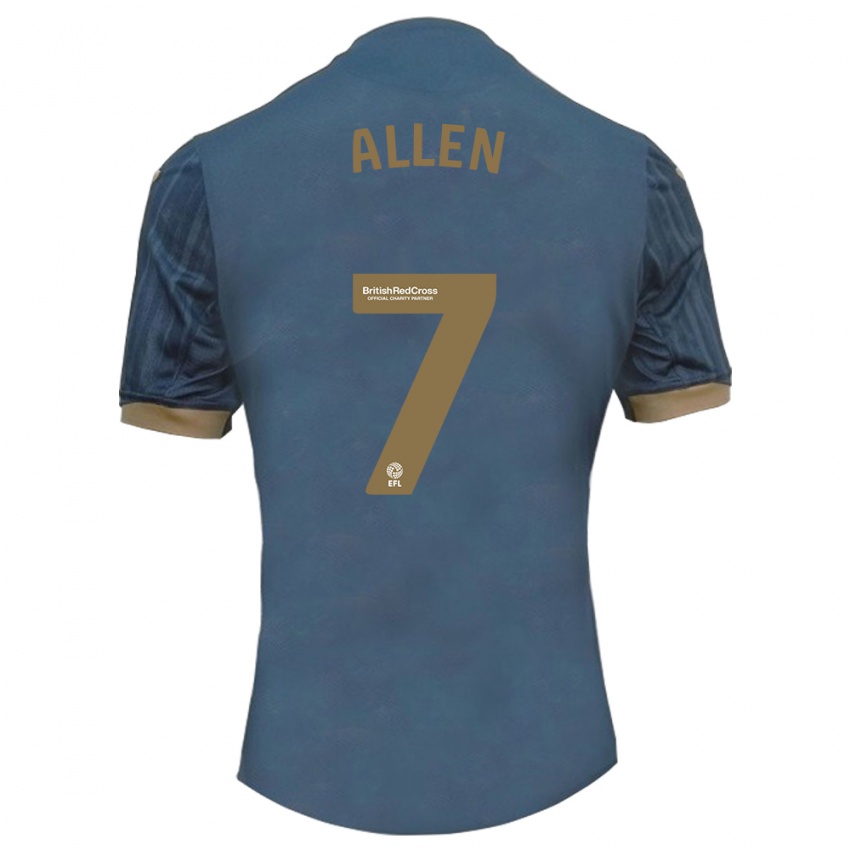 Criança Camisola Joe Allen #7 Azul-Petróleo Escuro Alternativa 2023/24 Camisa