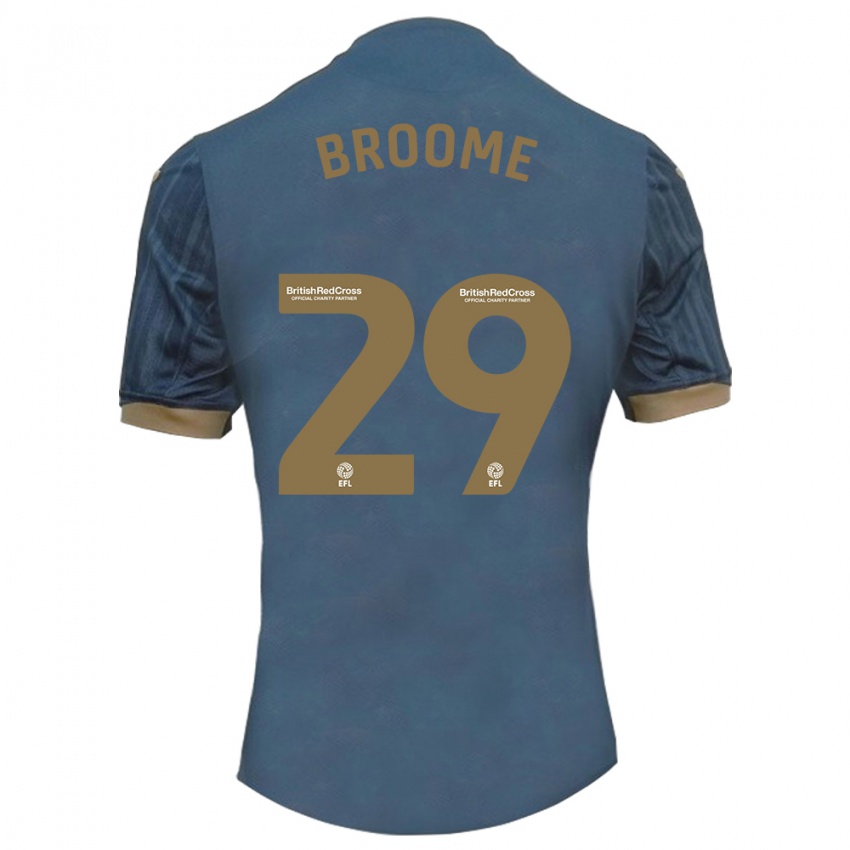 Criança Camisola Nathan Broome #29 Azul-Petróleo Escuro Alternativa 2023/24 Camisa