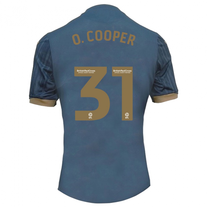 Criança Camisola Oliver Cooper #31 Azul-Petróleo Escuro Alternativa 2023/24 Camisa