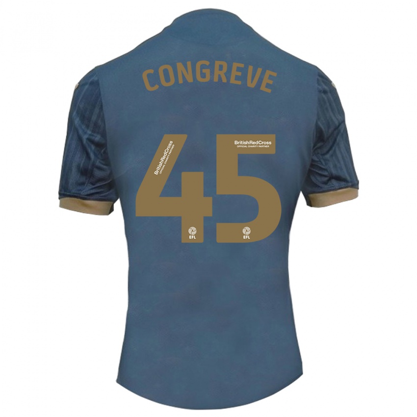 Criança Camisola Cameron Congreve #45 Azul-Petróleo Escuro Alternativa 2023/24 Camisa