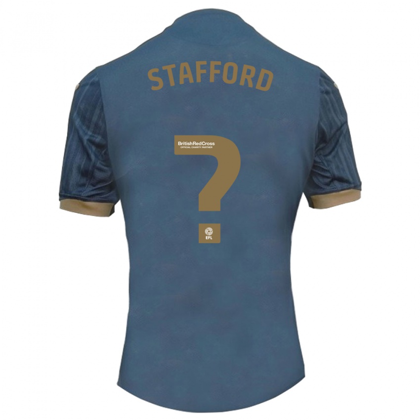 Criança Camisola Jack Stafford #0 Azul-Petróleo Escuro Alternativa 2023/24 Camisa