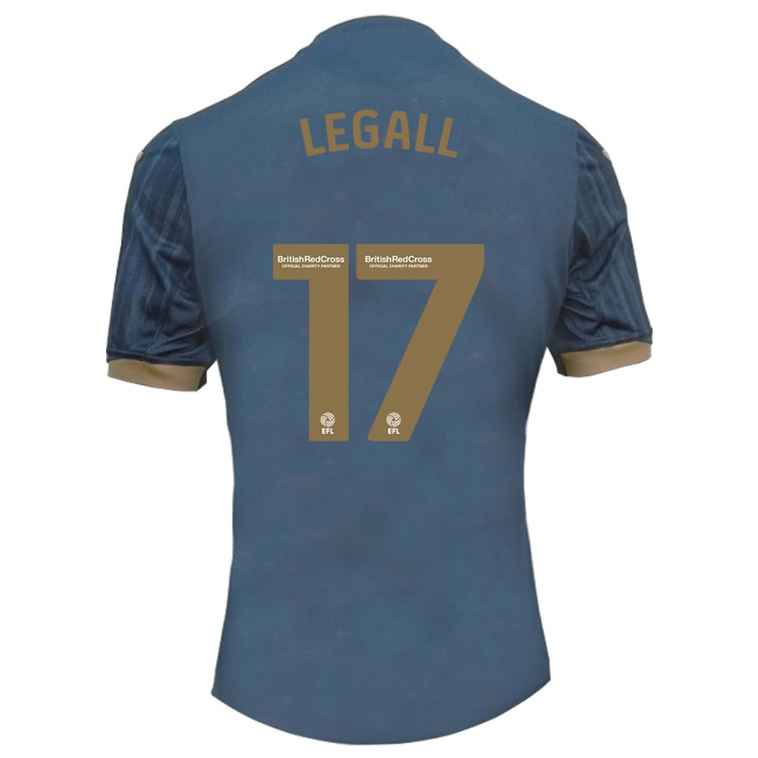 Criança Camisola Monet Legall #17 Azul-Petróleo Escuro Alternativa 2023/24 Camisa