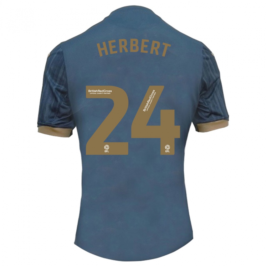 Criança Camisola Chelsea Herbert #24 Azul-Petróleo Escuro Alternativa 2023/24 Camisa