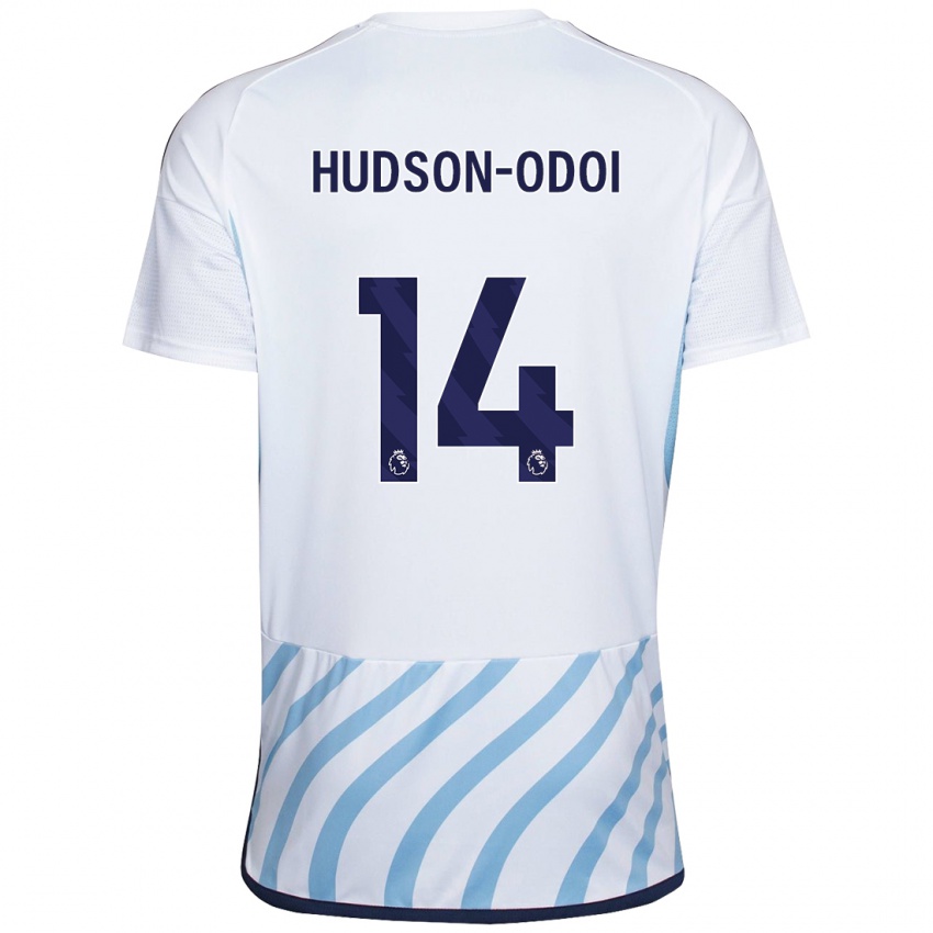 Criança Camisola Callum Hudson-Odoi #14 Branco Azul Alternativa 2023/24 Camisa