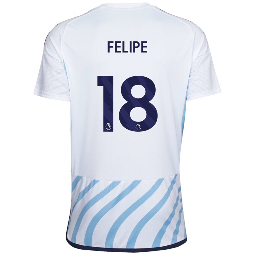 Criança Camisola Felipe #18 Branco Azul Alternativa 2023/24 Camisa