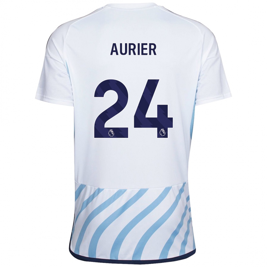 Criança Camisola Serge Aurier #24 Branco Azul Alternativa 2023/24 Camisa