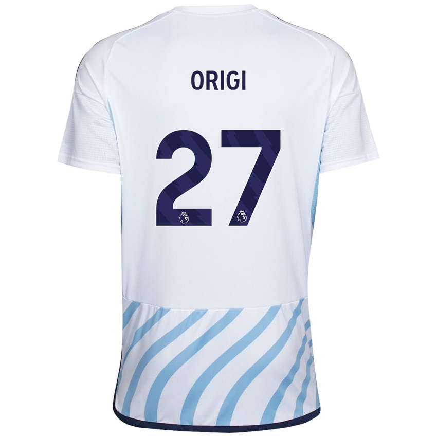 Criança Camisola Divock Origi #27 Branco Azul Alternativa 2023/24 Camisa