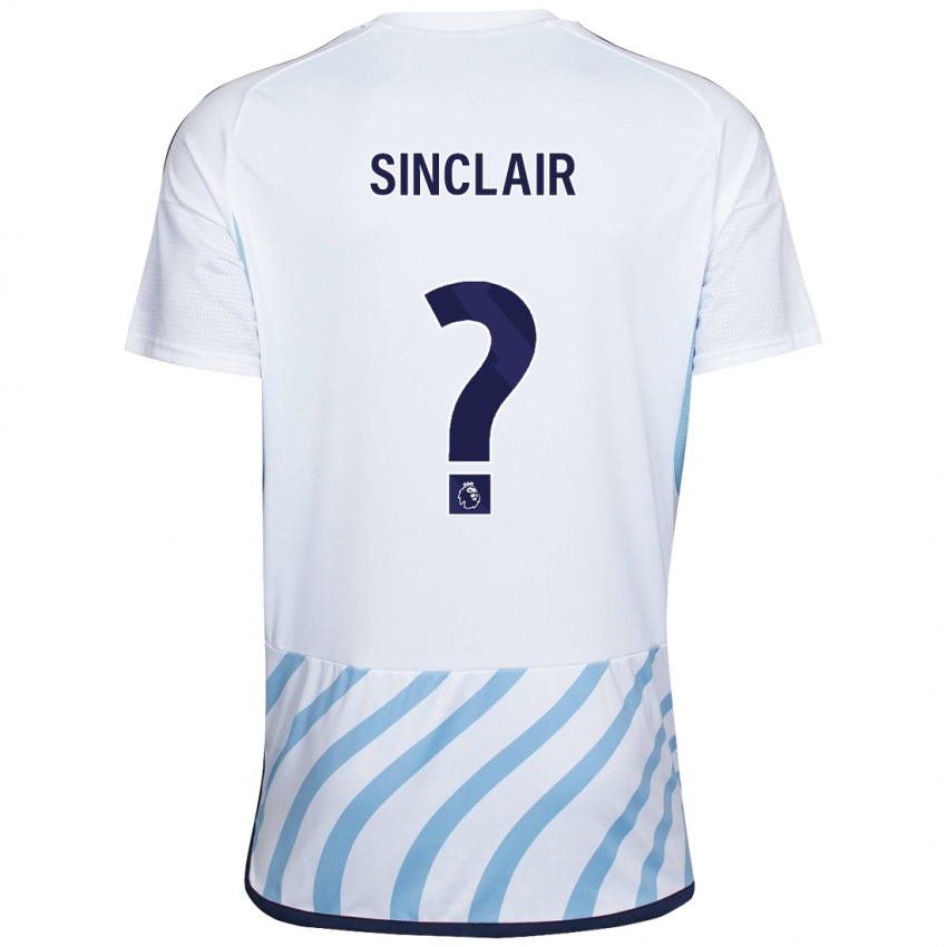 Criança Camisola Jimmy Sinclair #0 Branco Azul Alternativa 2023/24 Camisa
