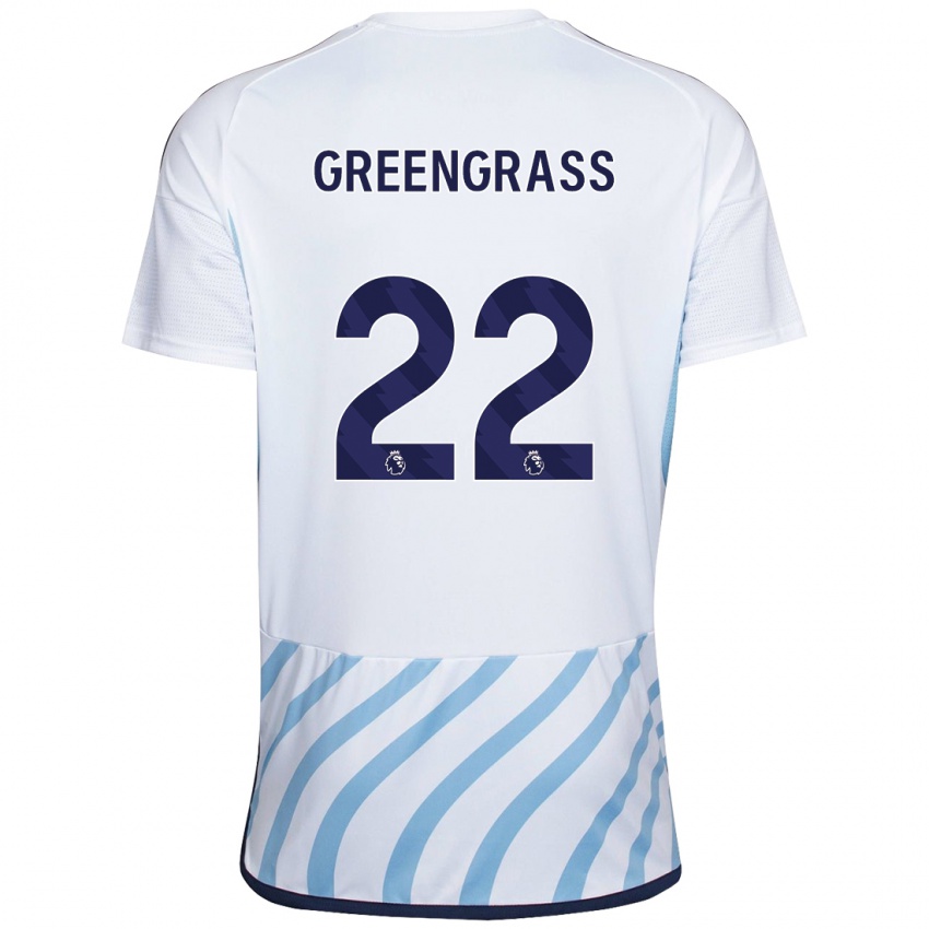 Criança Camisola Charlotte Greengrass #22 Branco Azul Alternativa 2023/24 Camisa