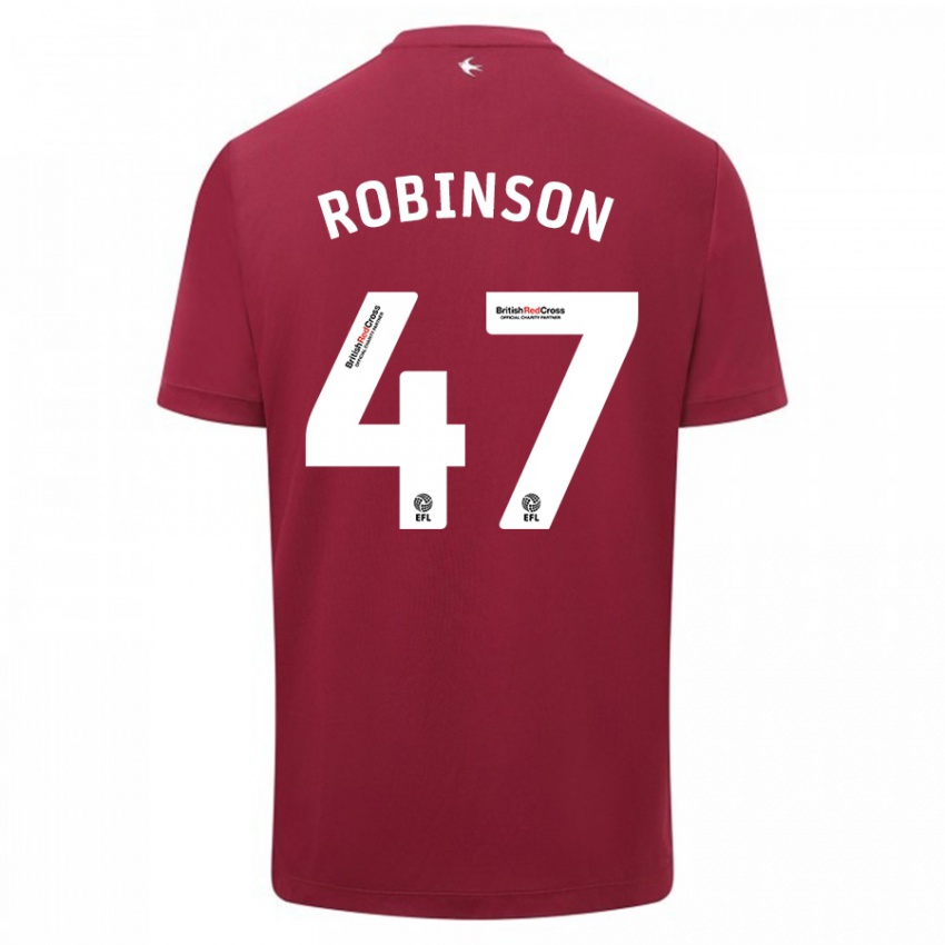 Criança Camisola Callum Robinson #47 Vermelho Alternativa 2023/24 Camisa
